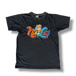 Vintage Strong Arm Mens T-Shirt Size L  Black Short Sleeve